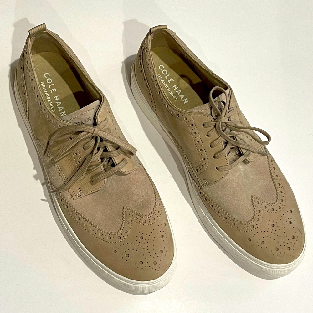 Cole Haan Men's 13M Winslow Mortar Nubuck Leather Wingtip Sneakers C36086